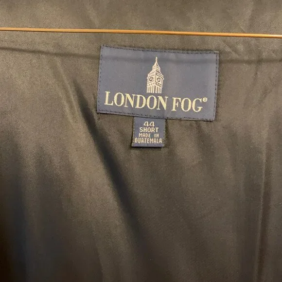 EUC LONDON FOG Men's Durham Rain Coat with Zip-Out Body 44 Short - Picture 13 of 14